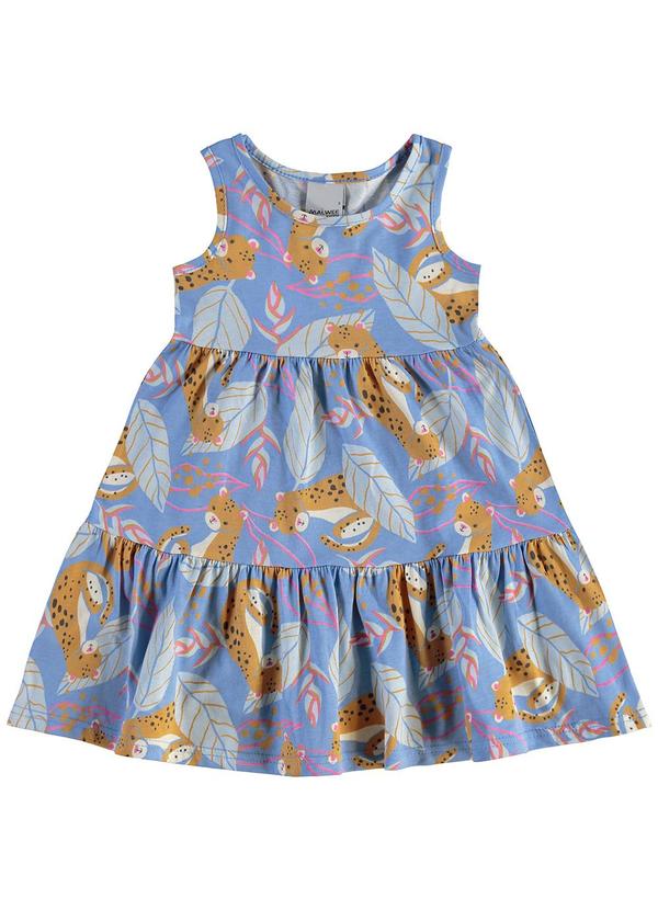 Malwee Kids - Vestido Marias Onça Pintada Azul