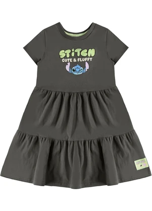 Malwee Kids - Vestido Marias Stitch Cinza Chumbo - MALWEE KIDS