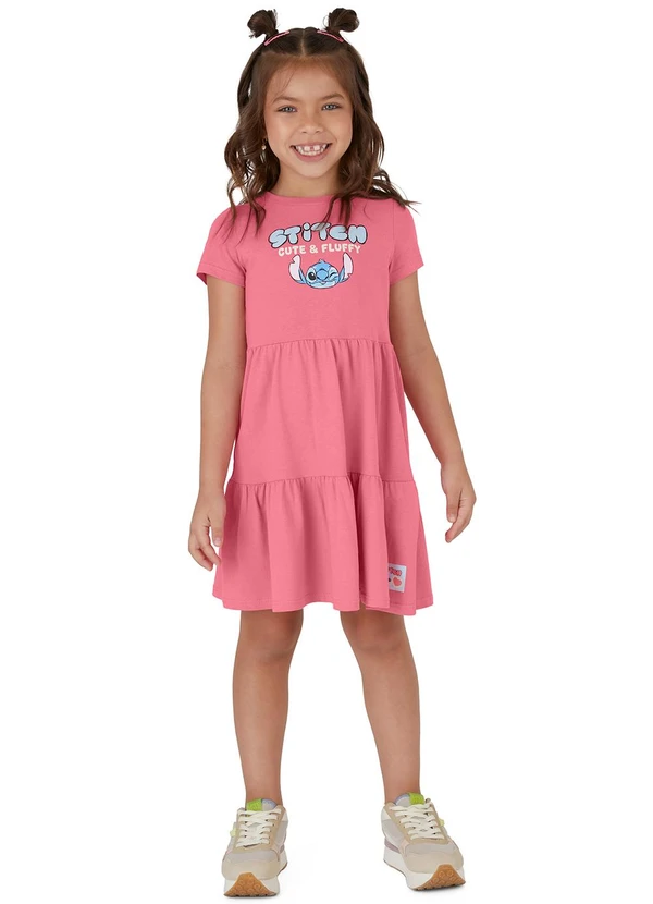Malwee Kids - Vestido Marias Stitch Rosê