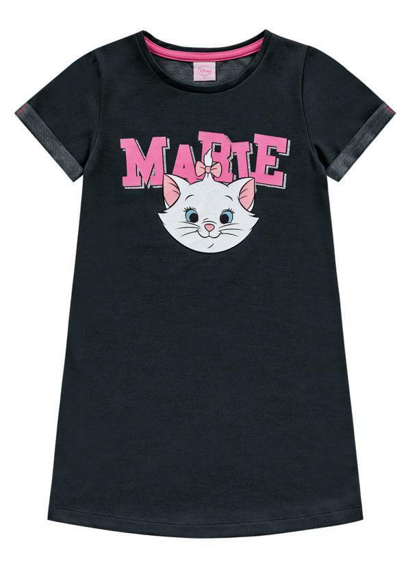 Disney Marie - Vestido Marie Asfalto Preto