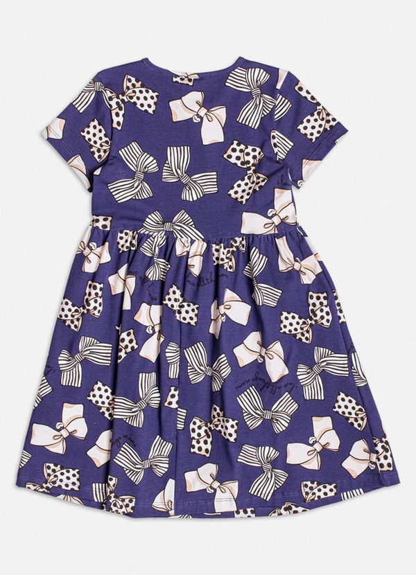 Momi - Vestido Marinho com Estampa de Laços Marinho 2