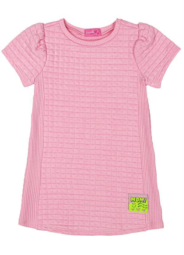 Momi - Vestido Matelassê Rosa