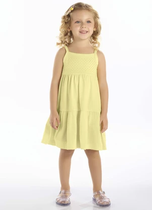 Pulla Bulla - Vestido Meia Malha Amarelo - PULLA BULLA