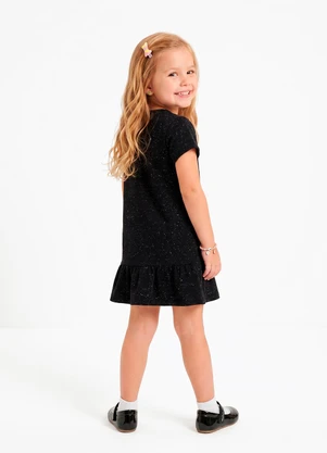 Sweet Lemon - Vestido Meia Malha Botonê Preto - SWEET LEMON