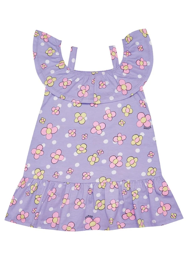 Pulla Bulla - Vestido Meia Malha Menina Azul