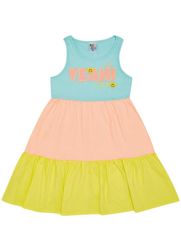 Pulla Bulla - Vestido Meia Malha Menina Azul