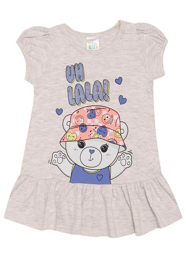 Pulla Bulla - Vestido Meia Malha Menina Cinza