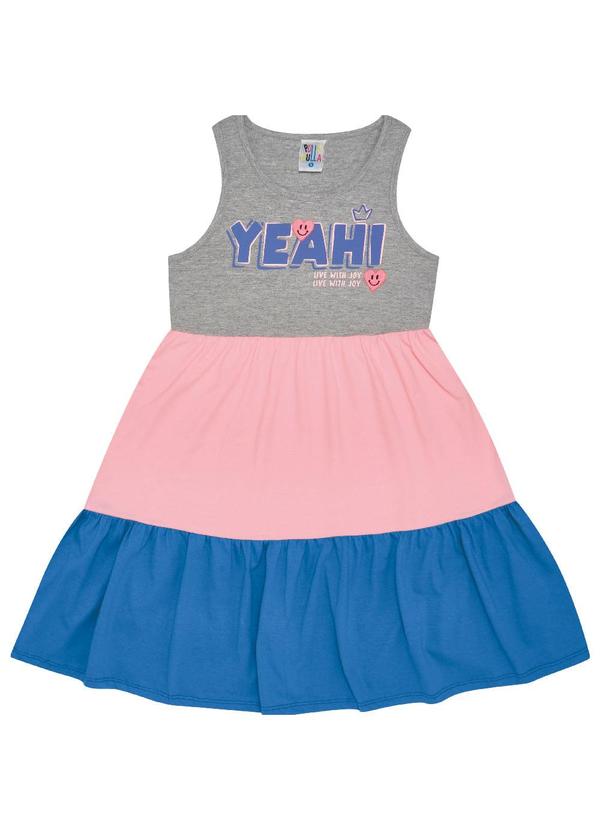 Pulla Bulla - Vestido Meia Malha Menina Cinza 1