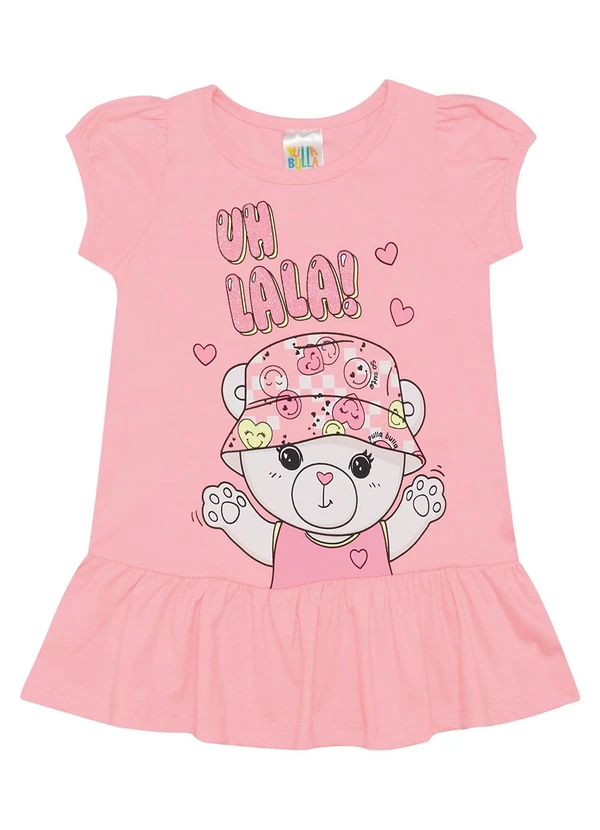 Pulla Bulla - Vestido Meia Malha Menina Rosa