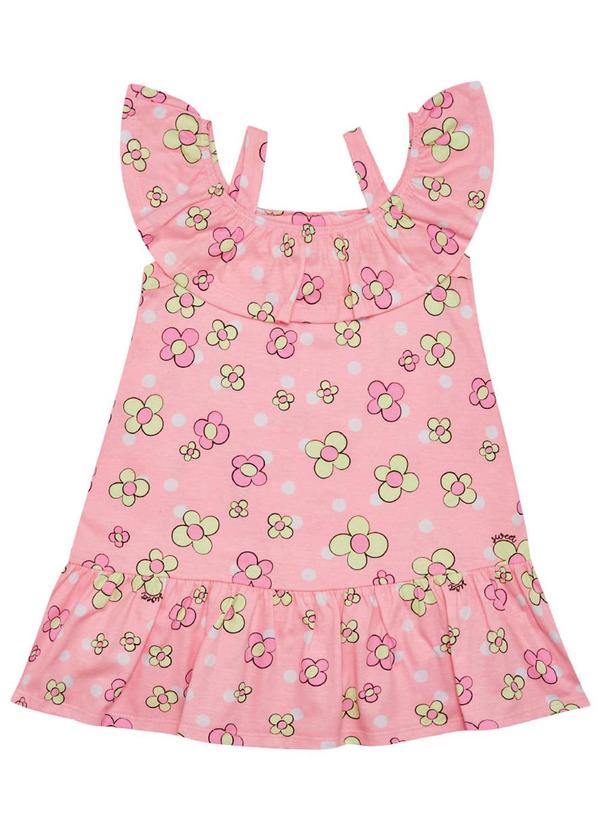 Pulla Bulla - Vestido Meia Malha Menina Rosa