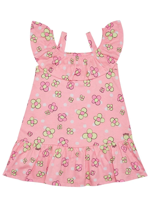 Pulla Bulla - Vestido Meia Malha Menina Rosa