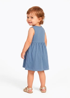 Sweet Lemon - Vestido Meia Malha FlameAzul - SWEET LEMON