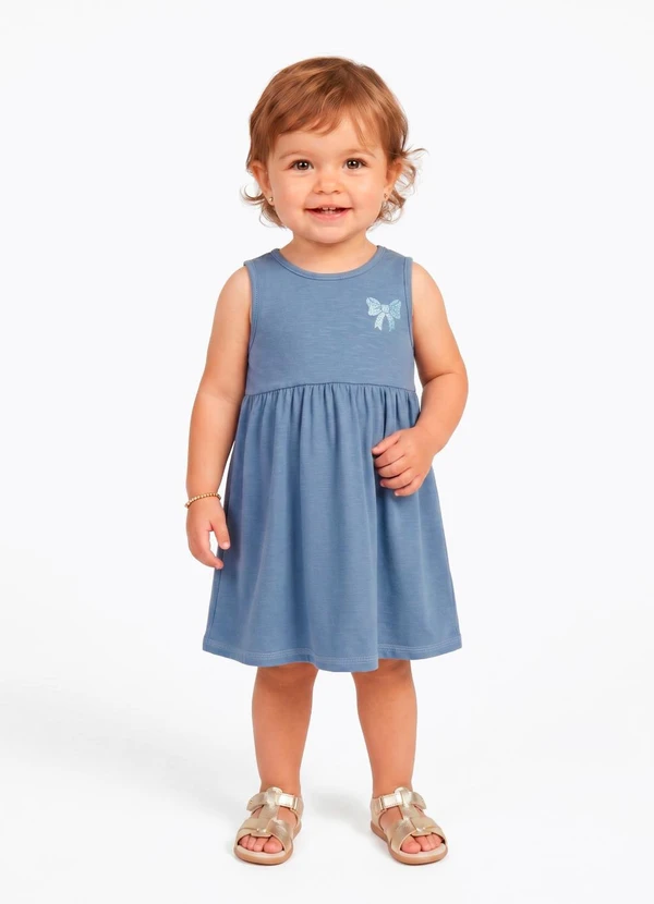 Sweet Lemon - Vestido Meia Malha FlameAzul