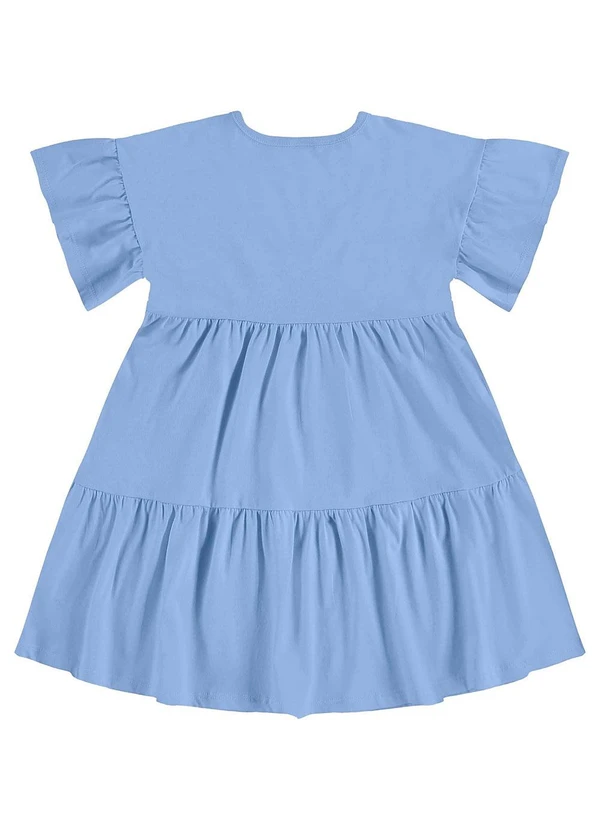 Bee Loop - Vestido Meia Malha Infantil Azul 3