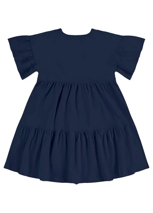 Bee Loop - Vestido Meia Malha Infantil Azul - BEE LOOP