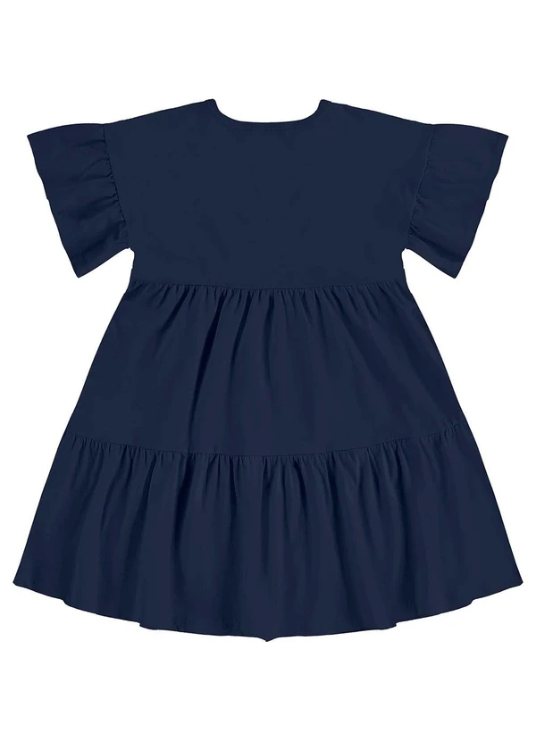 Bee Loop - Vestido Meia Malha Infantil Azul 2