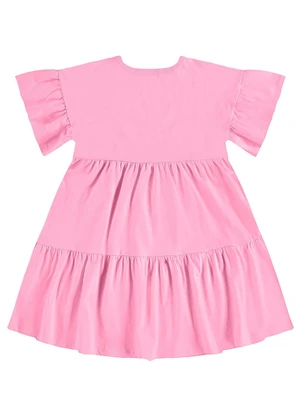 Bee Loop - Vestido Meia Malha Infantil Rosa - BEE LOOP