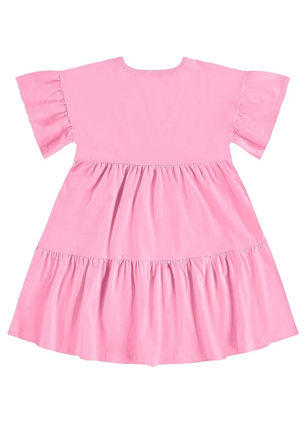 Bee Loop - Vestido Meia Malha Infantil Rosa 2