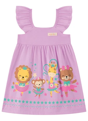 Marlan - Vestido Meia Malha Menina Roxo - MARLAN