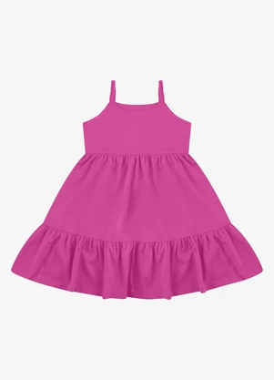 Rovi Kids - Vestido Meia Malha Rosa - ROVI KIDS