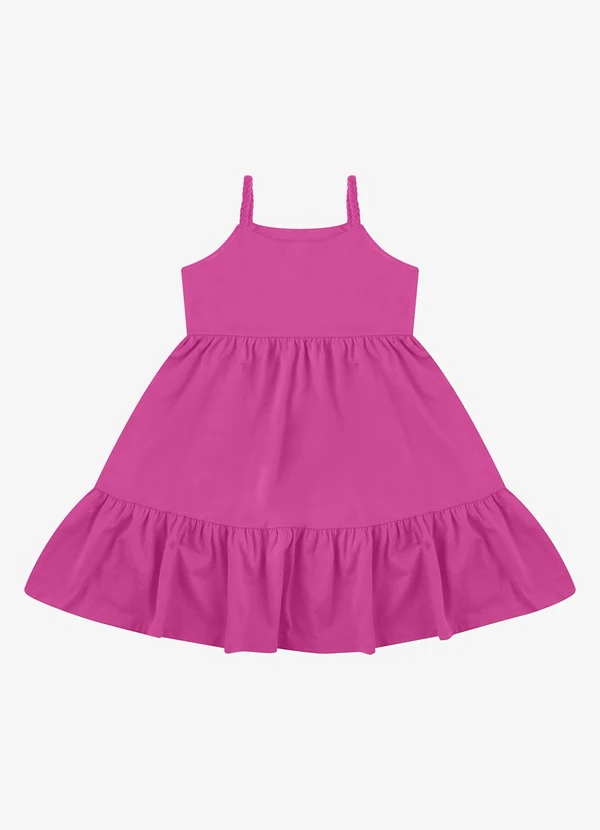 Rovi Kids - Vestido Meia Malha Rosa