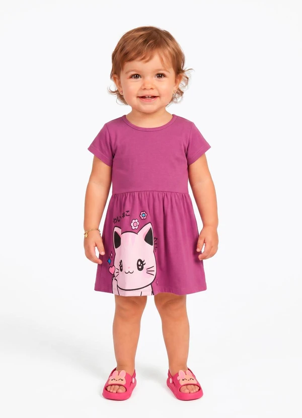 Sweet Lemon - Vestido Meia Malha Rosa