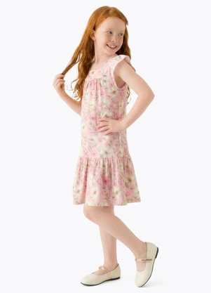 Pulla Bulla - Vestido Meia Malha Rosa - PULLA BULLA