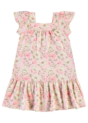 Pulla Bulla - Vestido Meia Malha Rosa - PULLA BULLA