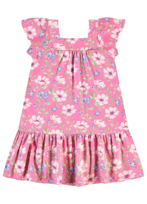 Pulla Bulla - Vestido Meia Malha Rosa - PULLA BULLA