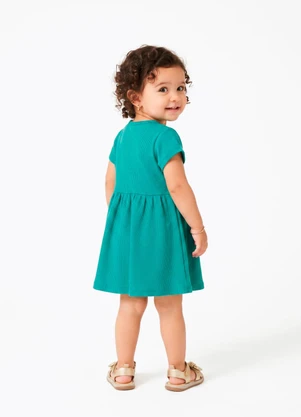 Sweet Lemon - Vestido Meia Malha Thermal Verde - SWEET LEMON