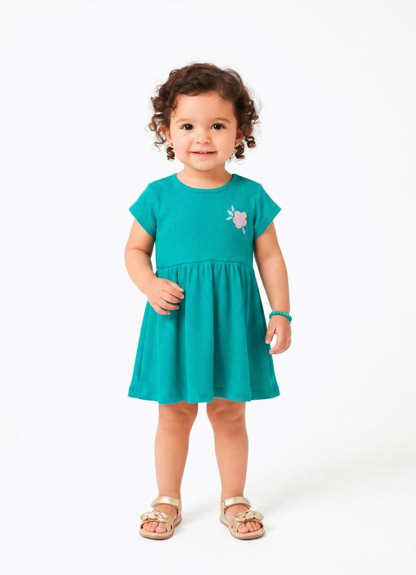 Sweet Lemon - Vestido Meia Malha Thermal Verde