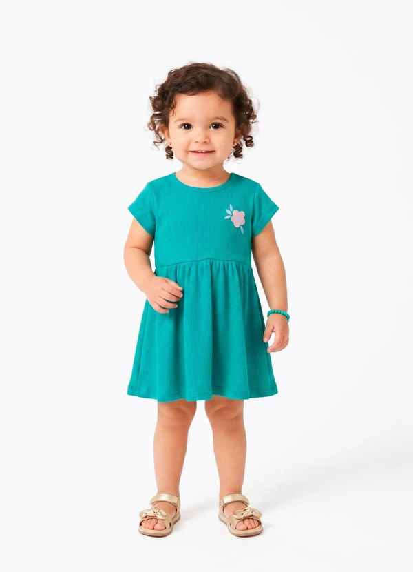 Sweet Lemon - Vestido Meia Malha Thermal Verde