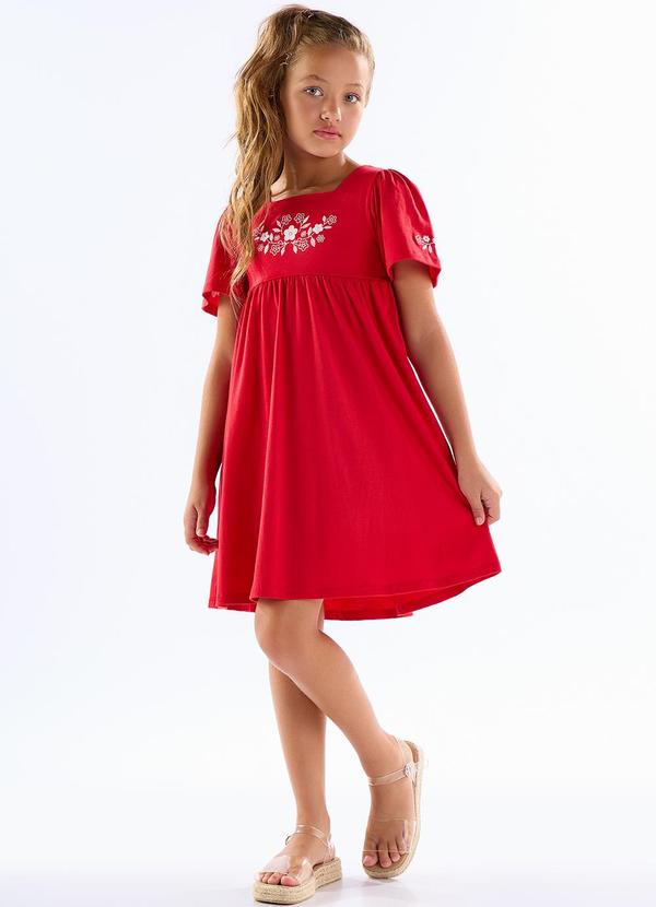 Pulla Bulla - Vestido Meia Malha Vermelho