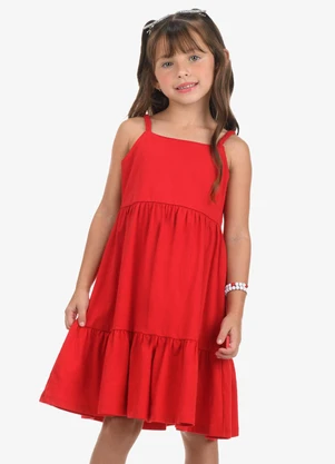 Rovi Kids - Vestido Meia Malha Vermelho - ROVI KIDS