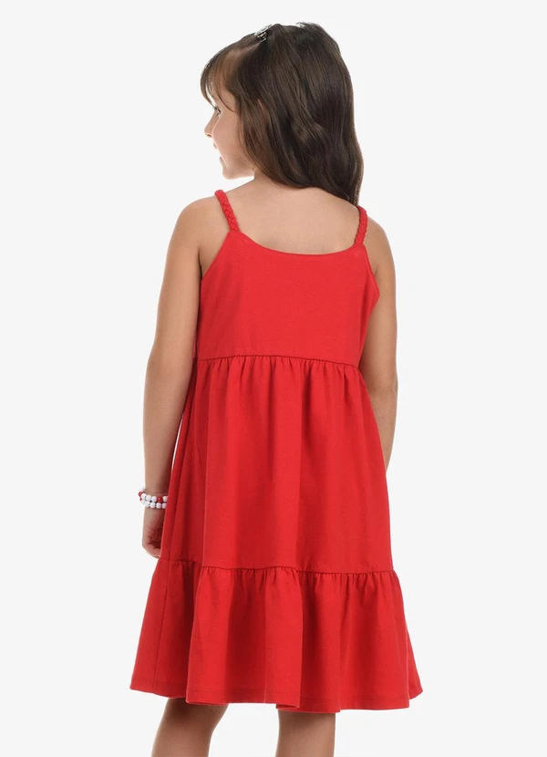 Rovi Kids - Vestido Meia Malha Vermelho 2