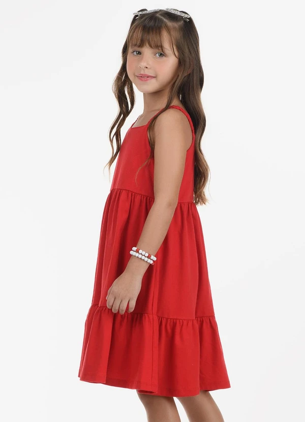 Rovi Kids - Vestido Meia Malha Vermelho 4