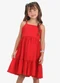 Rovi Kids - Vestido Meia Malha Rosa - variação: Vermelho