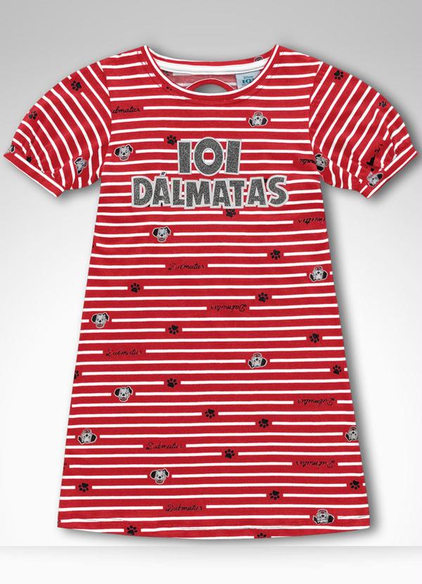 Fakini Kids - Vestido Menina 101 Dálmatas Vermelho