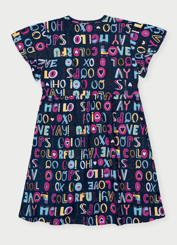 Abrange - Vestido Menina Alfabeto Azul 2