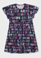 Abrange - Vestido Menina Alfabeto Rosa - variação: Azul