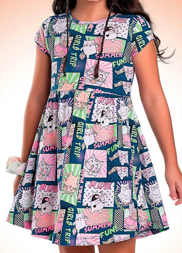 For Fun - Vestido Menina Azul