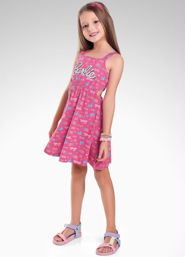Barbie - Vestido Menina Barbie Rosa