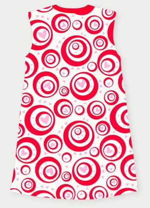 Abrange - Vestido Menina Bolhas Vermelho - ABRANGE