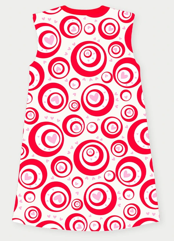 Abrange - Vestido Menina Bolhas Vermelho 2