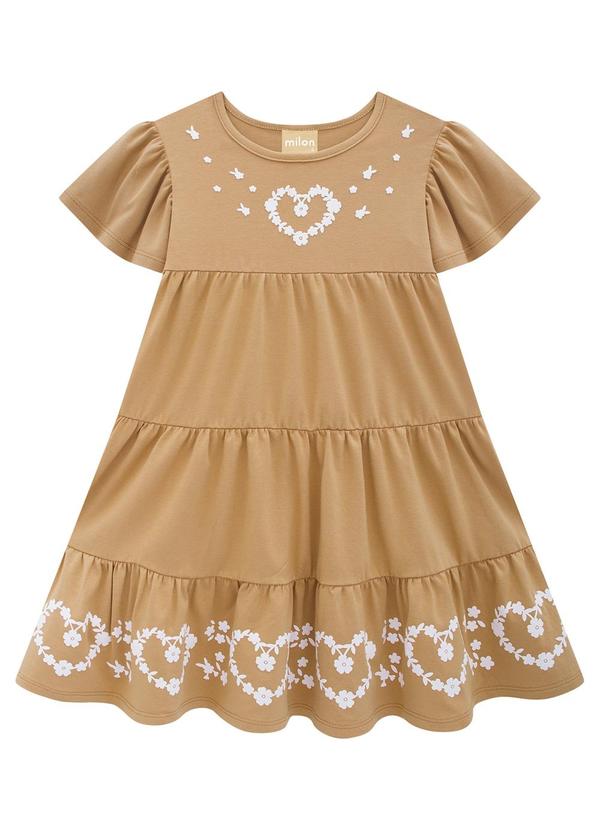 Milon - Vestido Menina Coração Marrom 2