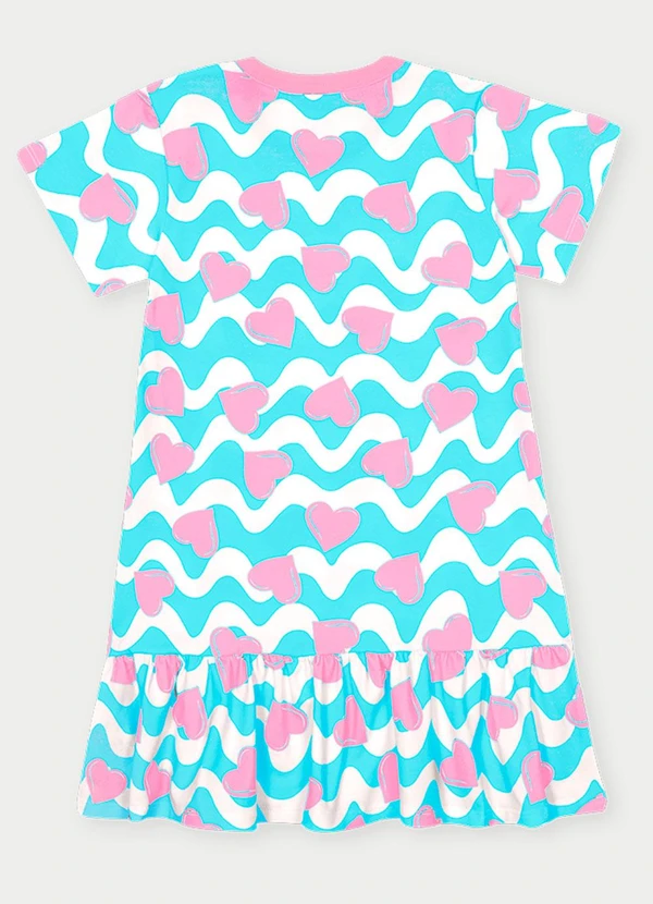 Abrange - Vestido Menina Corações Rosa 2