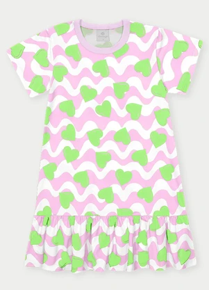 Abrange - Vestido Menina Corações Roxo - ABRANGE