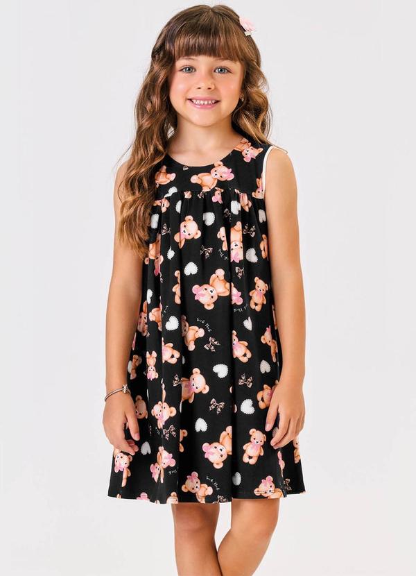 Trick Nick - Vestido Menina Cotton Preto