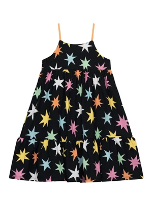 Brandili - Vestido Menina de Estrelas Preto - BRANDILI