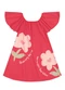 Brandili - Vestido Menina de Flores Brilhantes Vermelho - variação: Vermelho